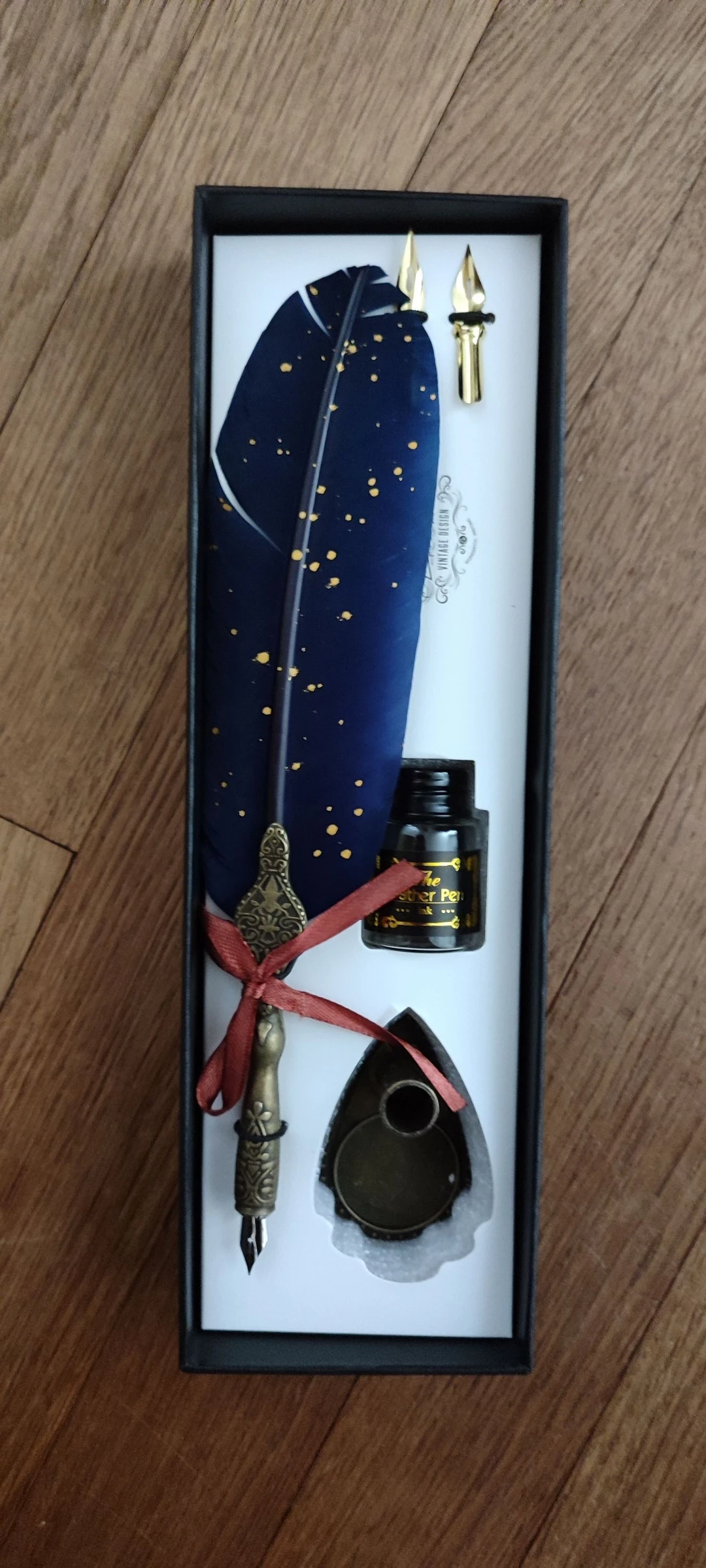 Coffret plume et encre de calligraphie vintage design neuf